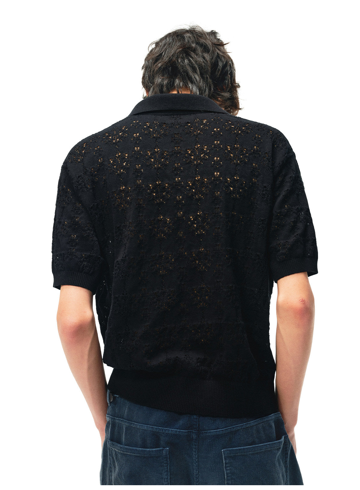 Openwork Polo Shirt
