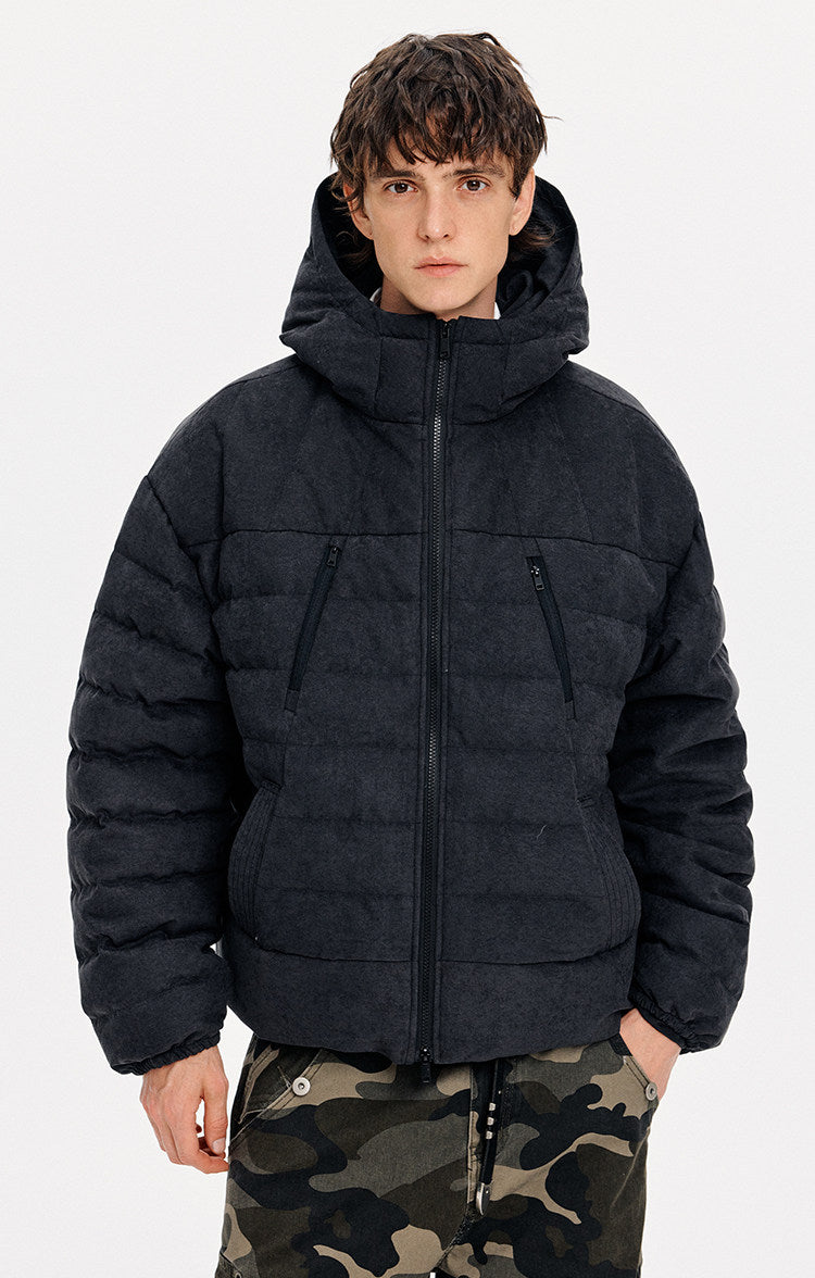 Unisex Minimalist Hooded Down Jacket