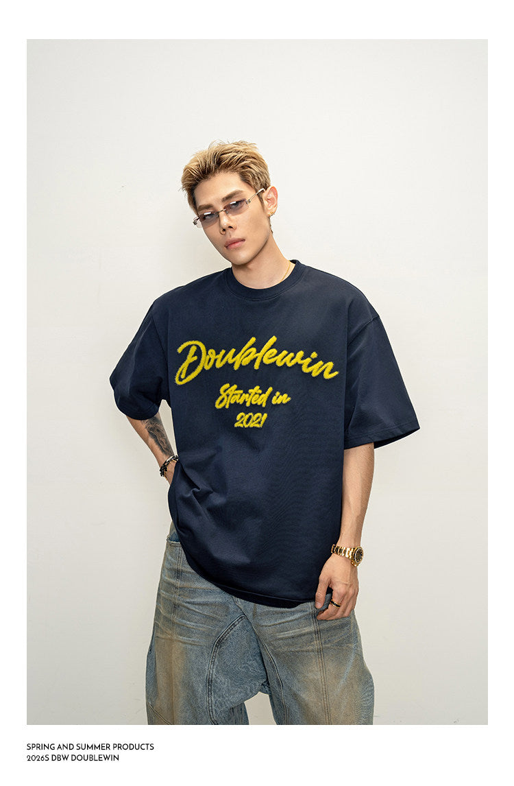 Flock Embroidered T-Shirt