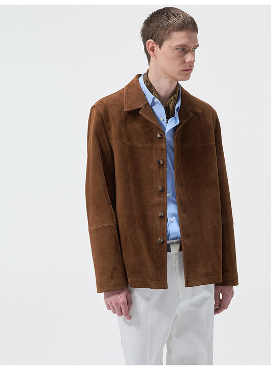 Minimalist Style Split Collar Jacket