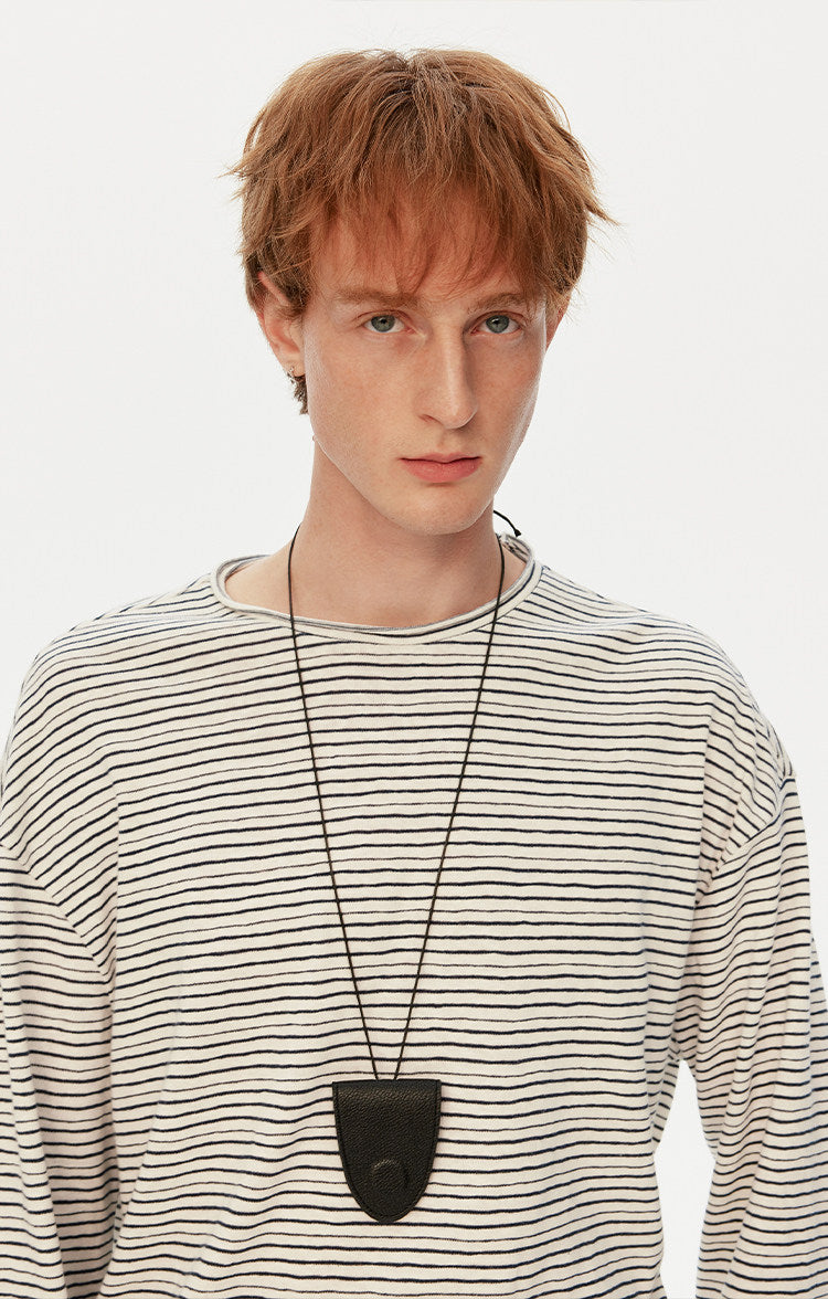 Retro Casual Roll-Up Stripe T-Shirt