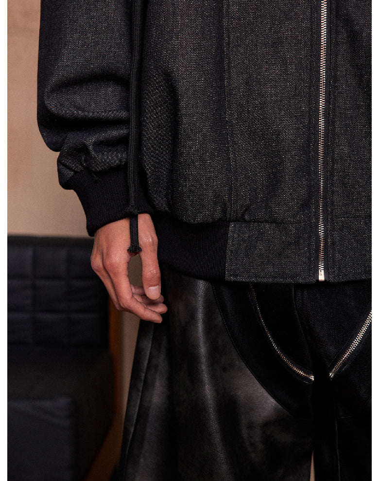 Metal Zipper Cropped Pants