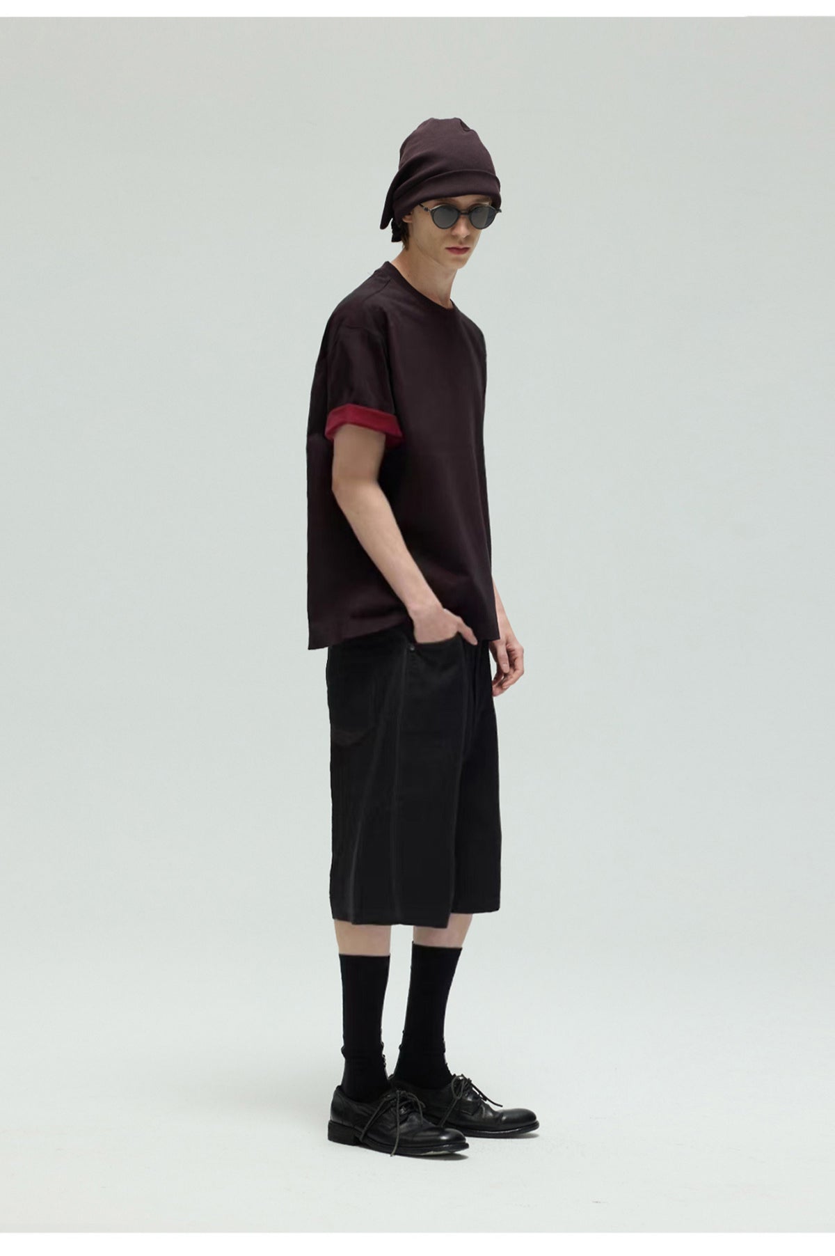 Basic Solid Color Stitch T-Shirt