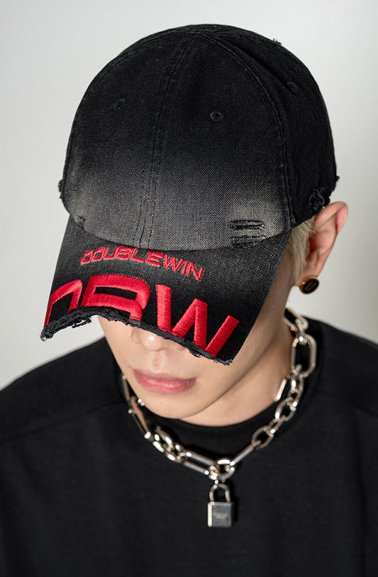 Embroidered Distressed Cap