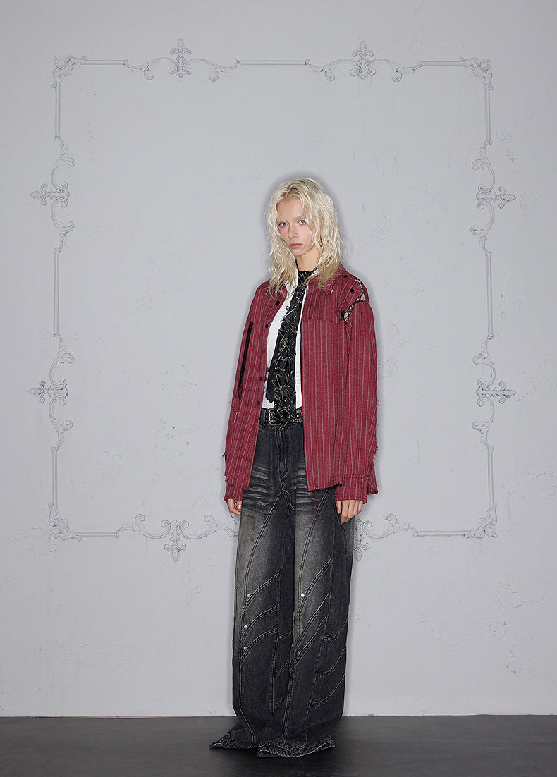 Striped Lace Inner Shirt