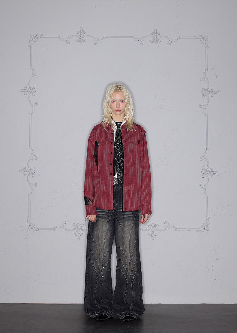 Striped Lace Inner Shirt