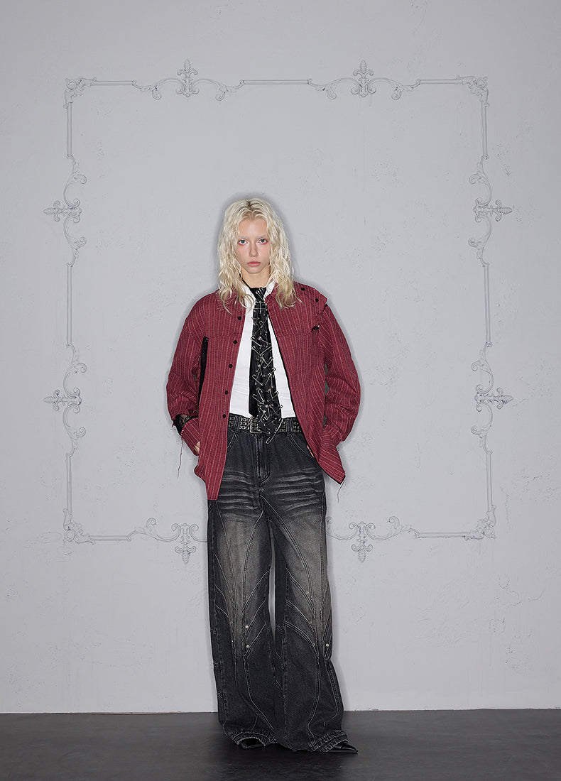 Striped Lace Inner Shirt