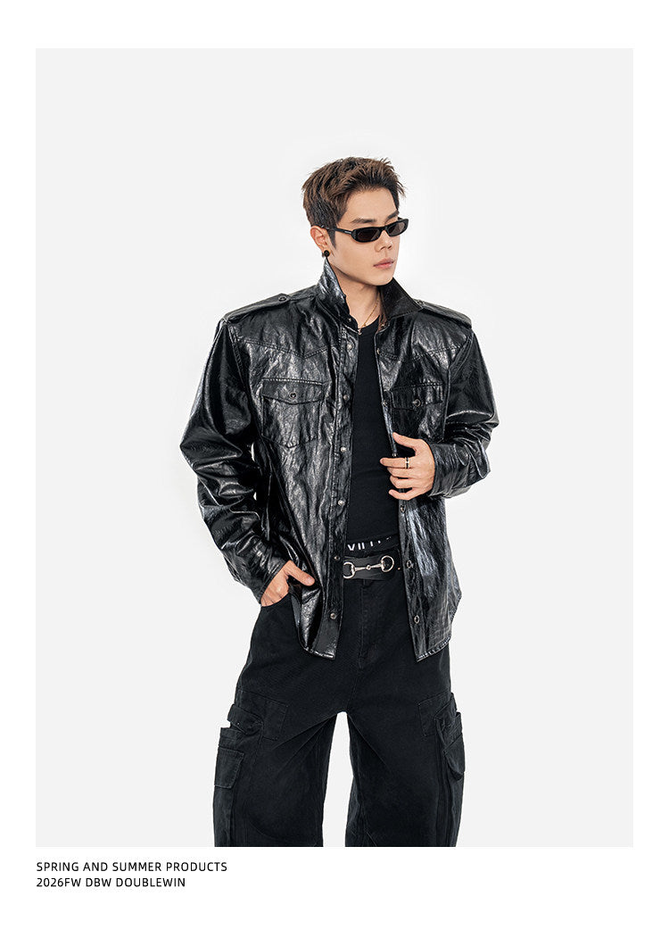 Shiny Wrinkle-Resistant Jacket