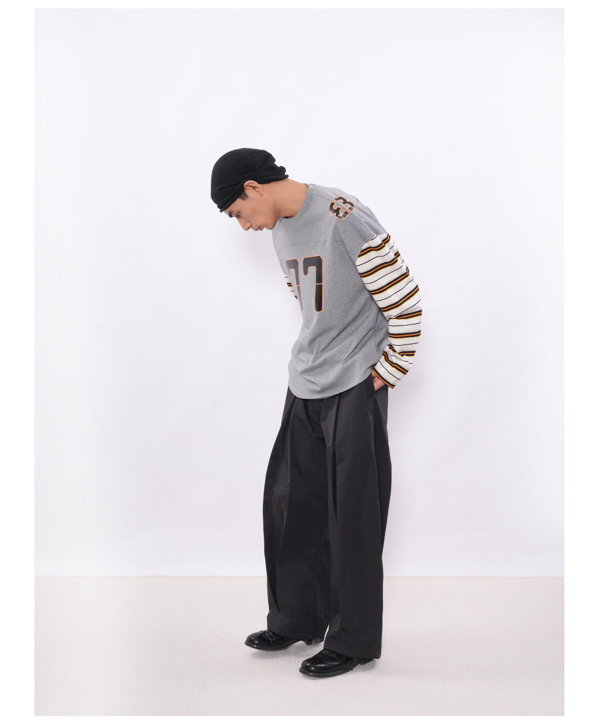 Knit Layered-Look Beanie