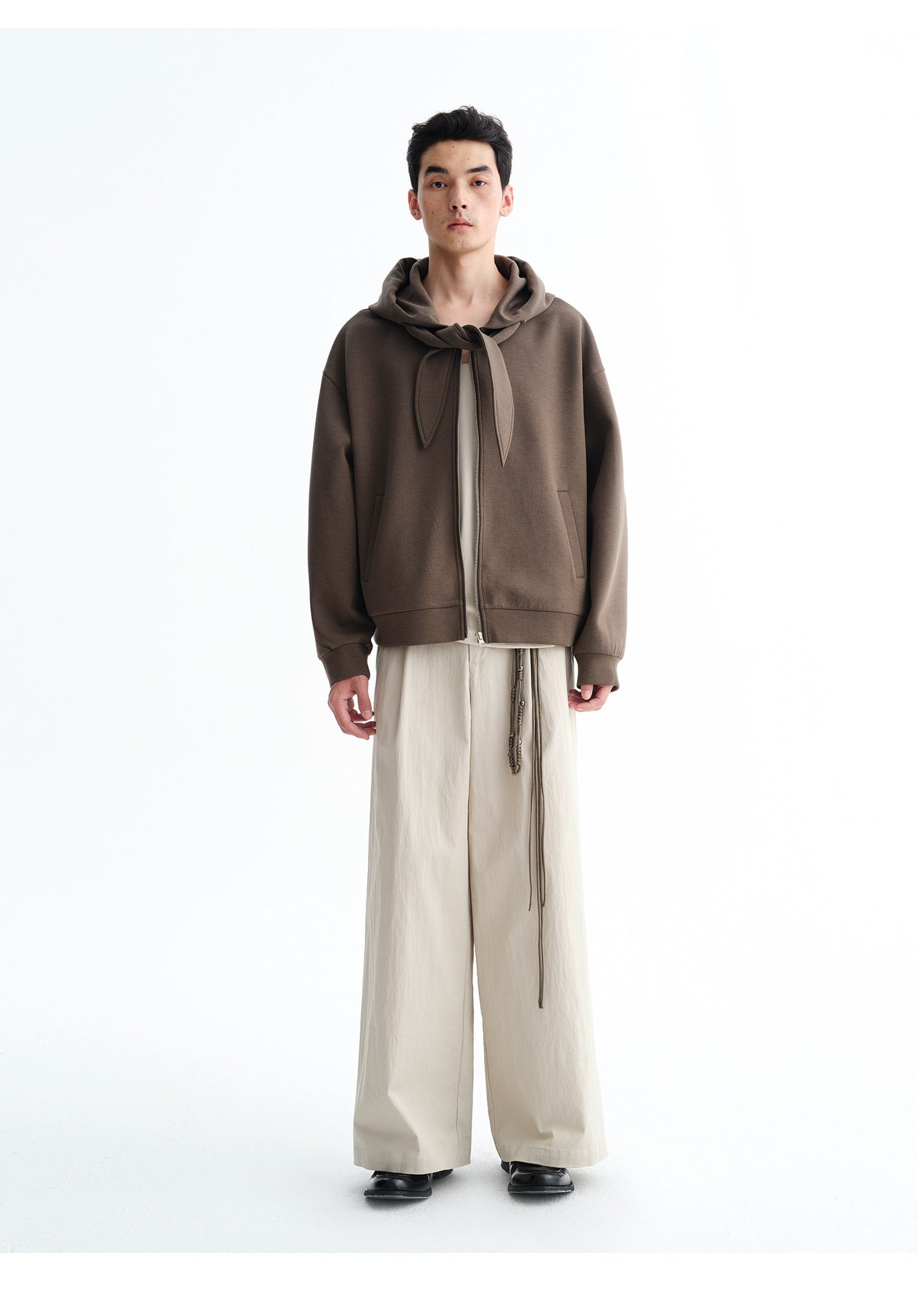 Oversized Bowtie Hooded Sweatshirt