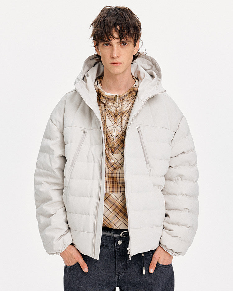 Unisex Minimalist Hooded Down Jacket
