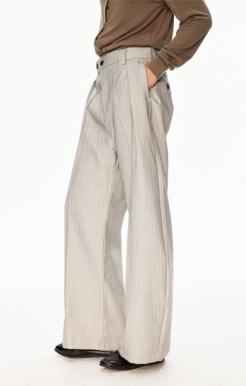 Striped Wide-Leg Pants