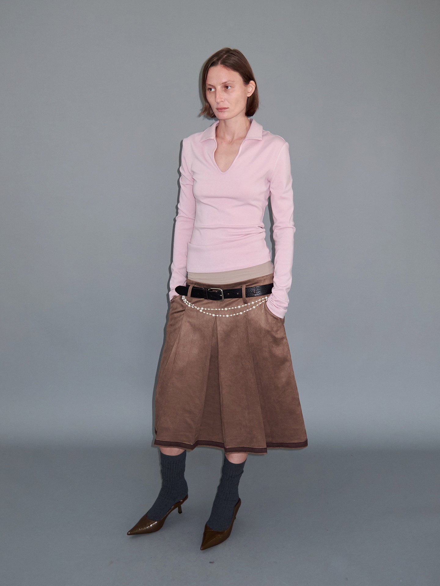 Small-Sized U-Neck T-Shirt