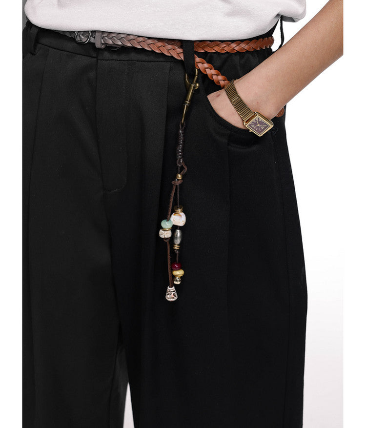 Slim Fit Straight Leg Casual Pants