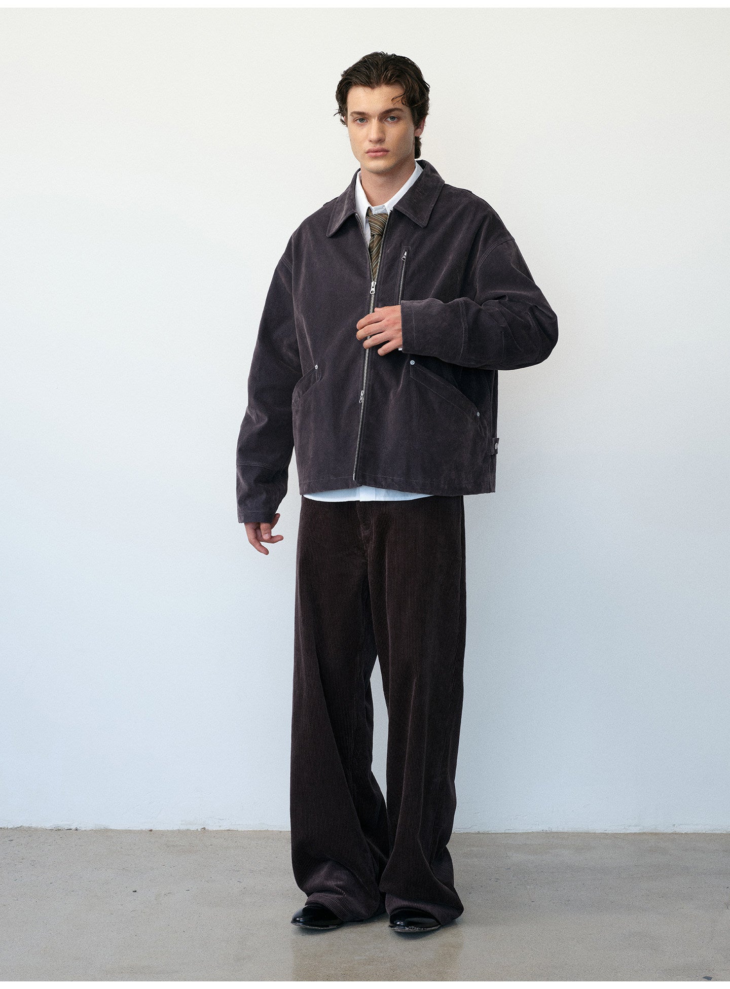 Two-Tone Wash Corduroy Casual Pants