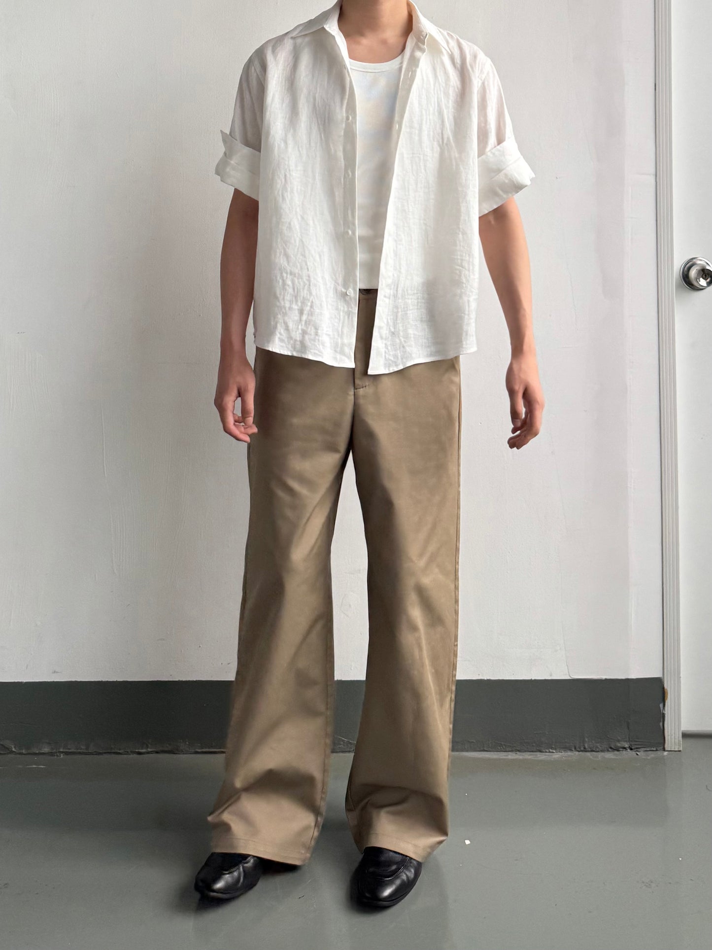 Adjustable Straight-Leg Casual Pants