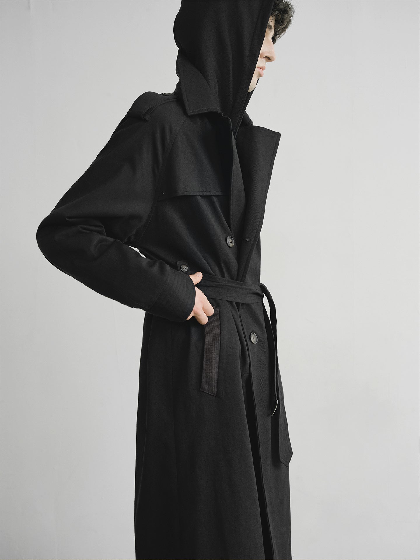 Double-breasted trench coat