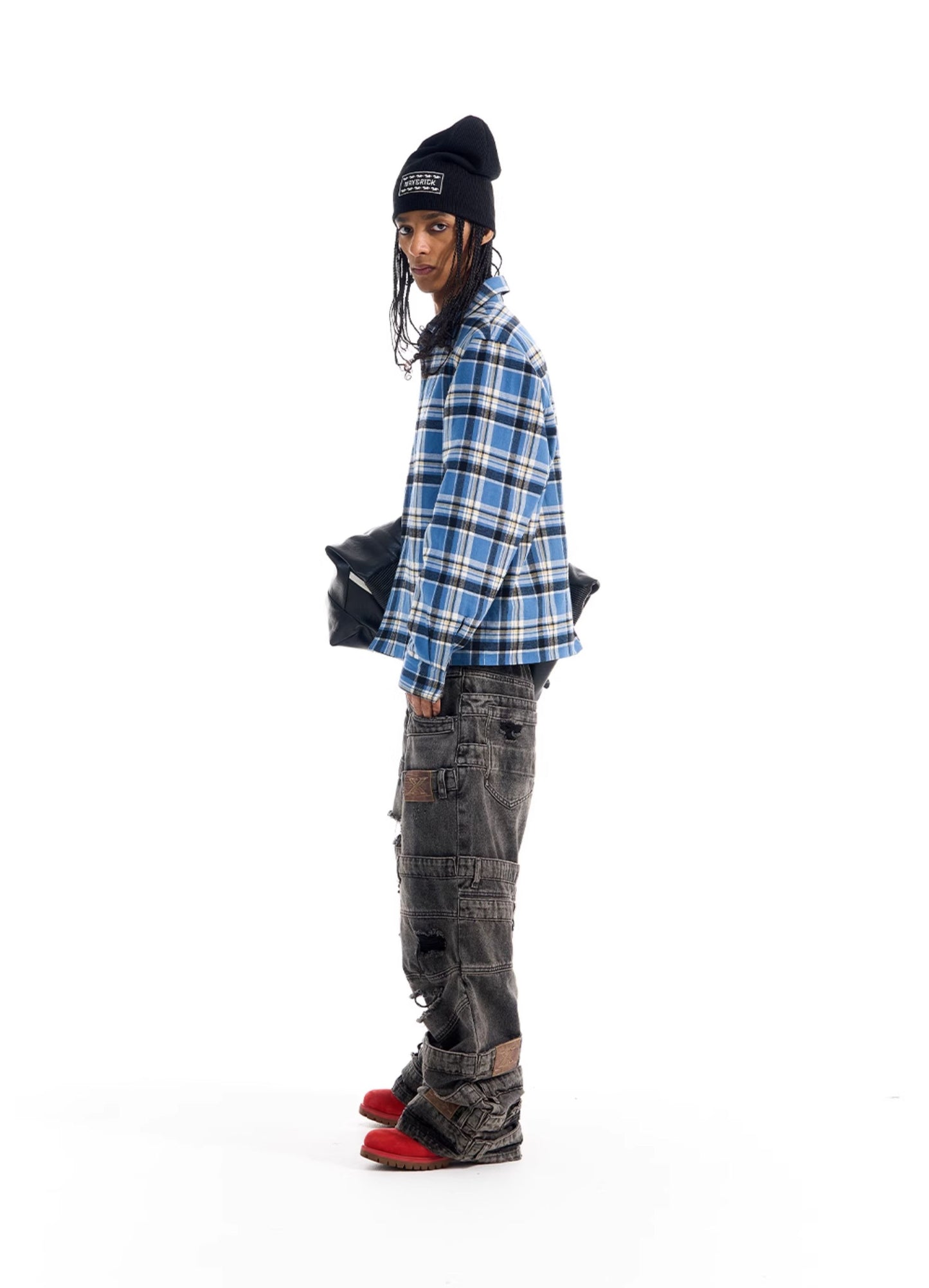 Reversible Checkered Pattern Sports Shirt