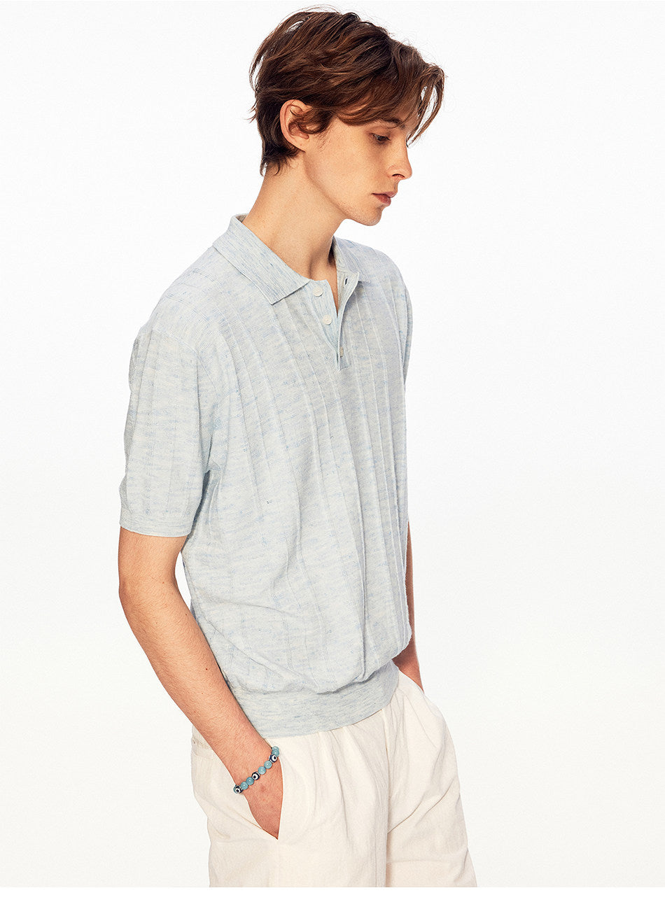 Breathable Knit Polo Shirt