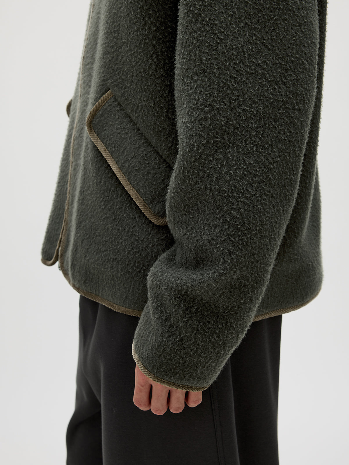 Color Block Zipper Casual Jacket