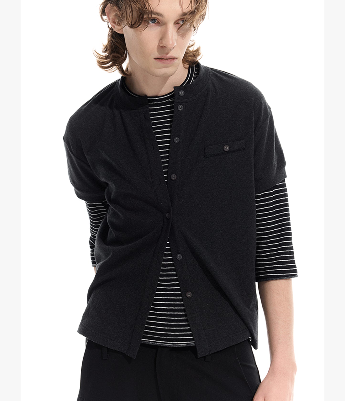 Straight Shoulder Cardigan