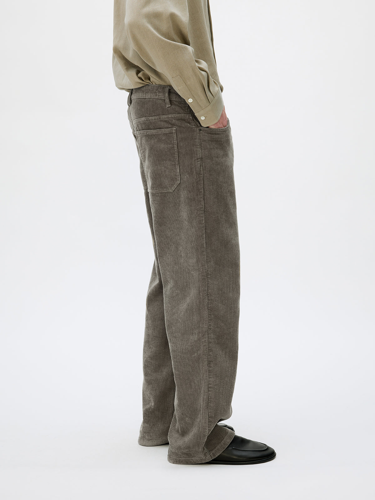 Wash-processed Straight Casual Pants
