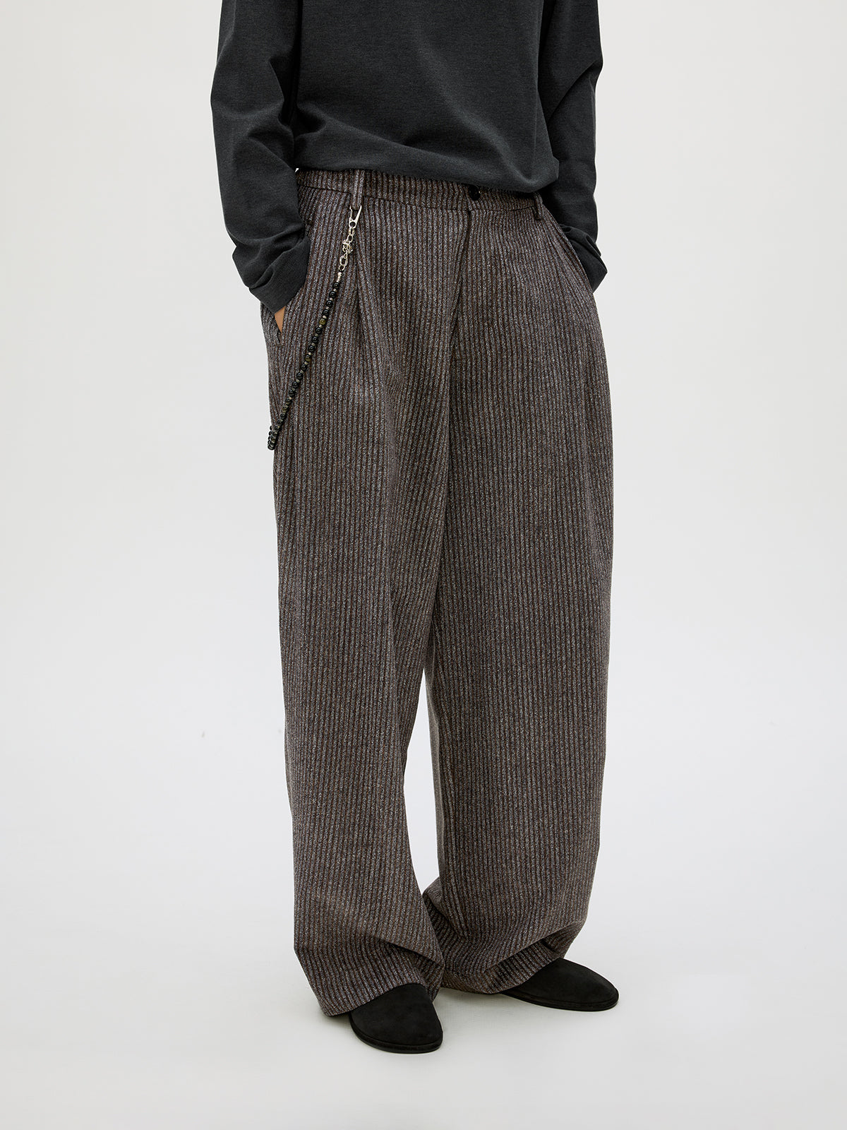 Loose Double-Pleated Casual Pants