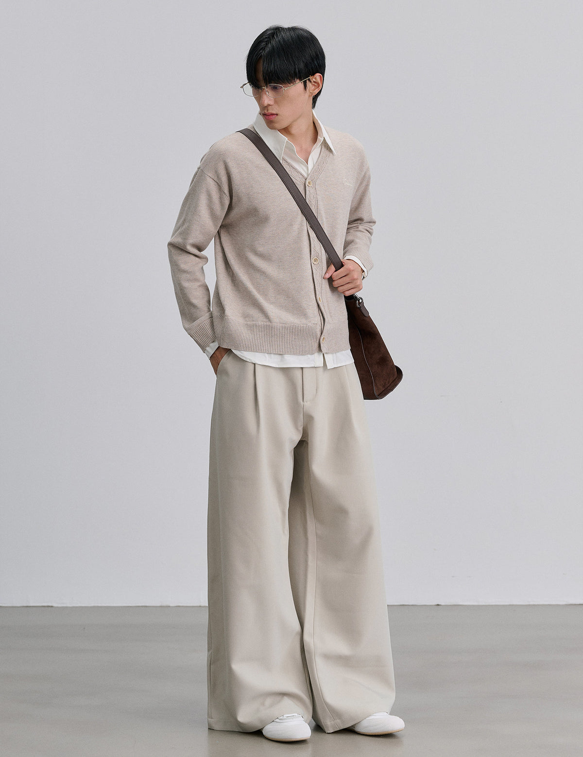 Faux Two-Piece Cardigan