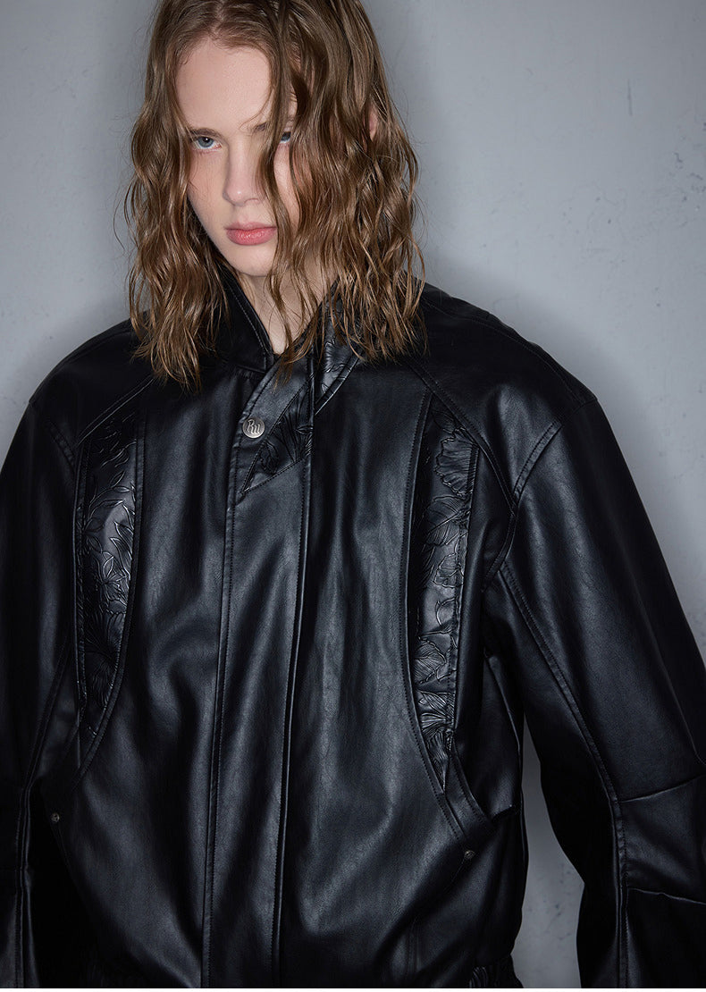 Stitch Leather Jacket