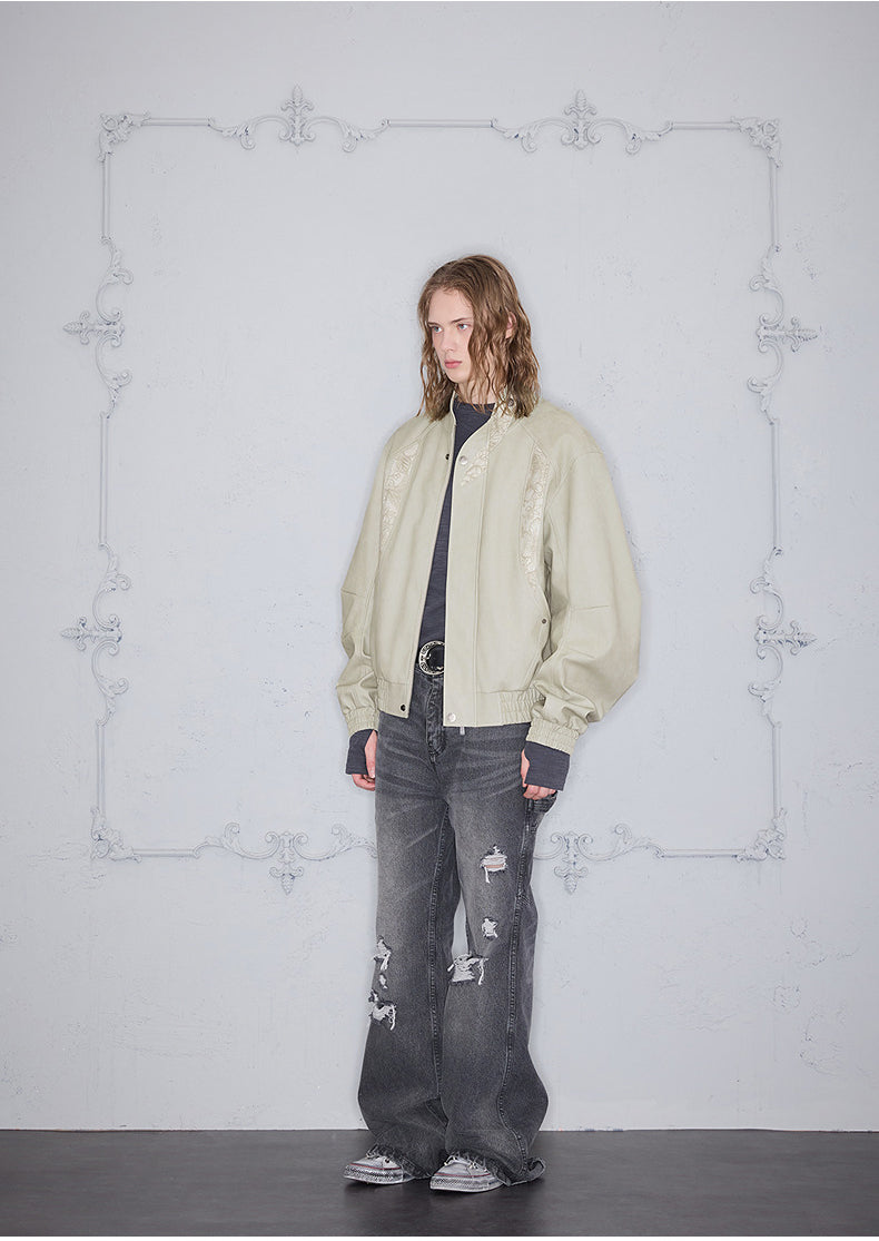 Stitch Leather Jacket