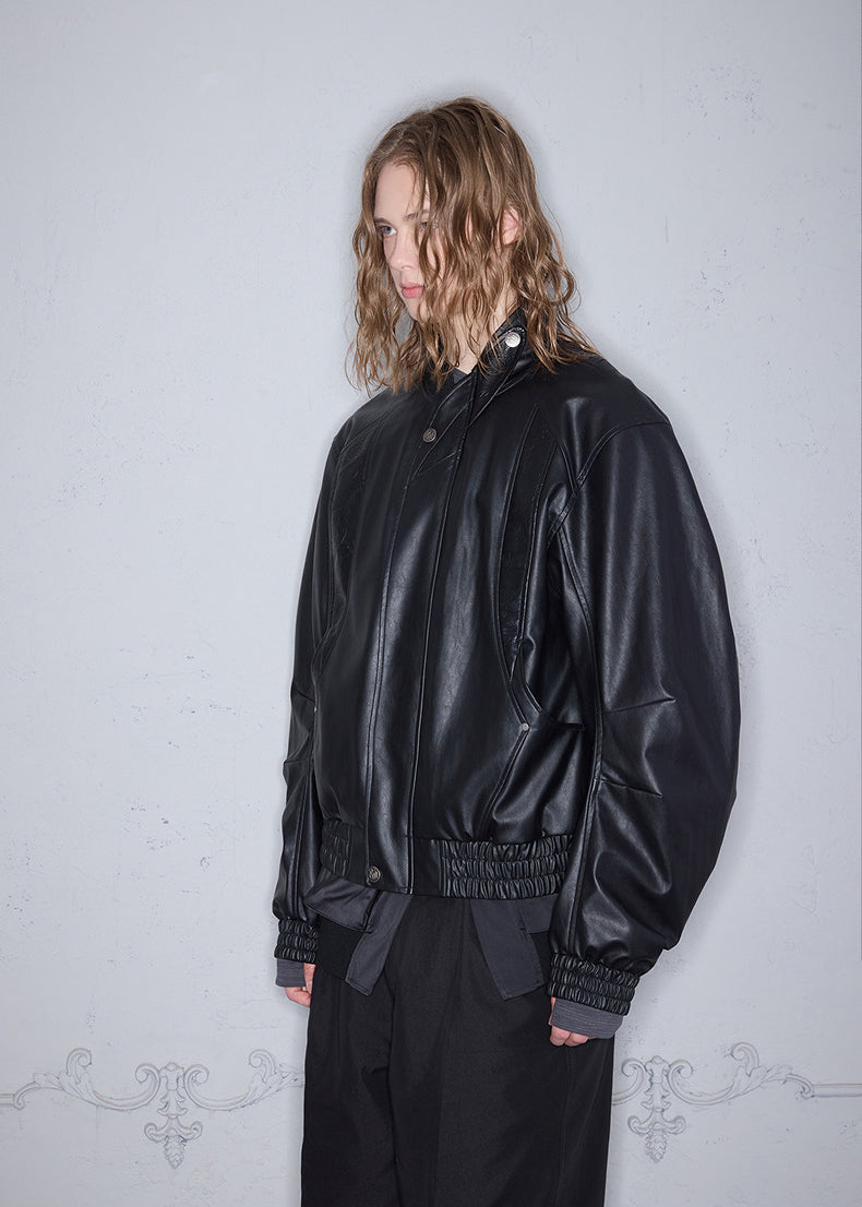 Stitch Leather Jacket