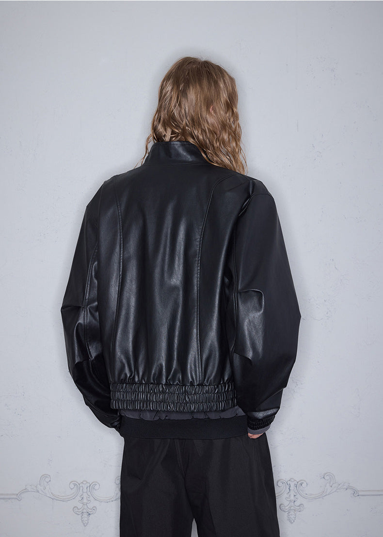 Stitch Leather Jacket