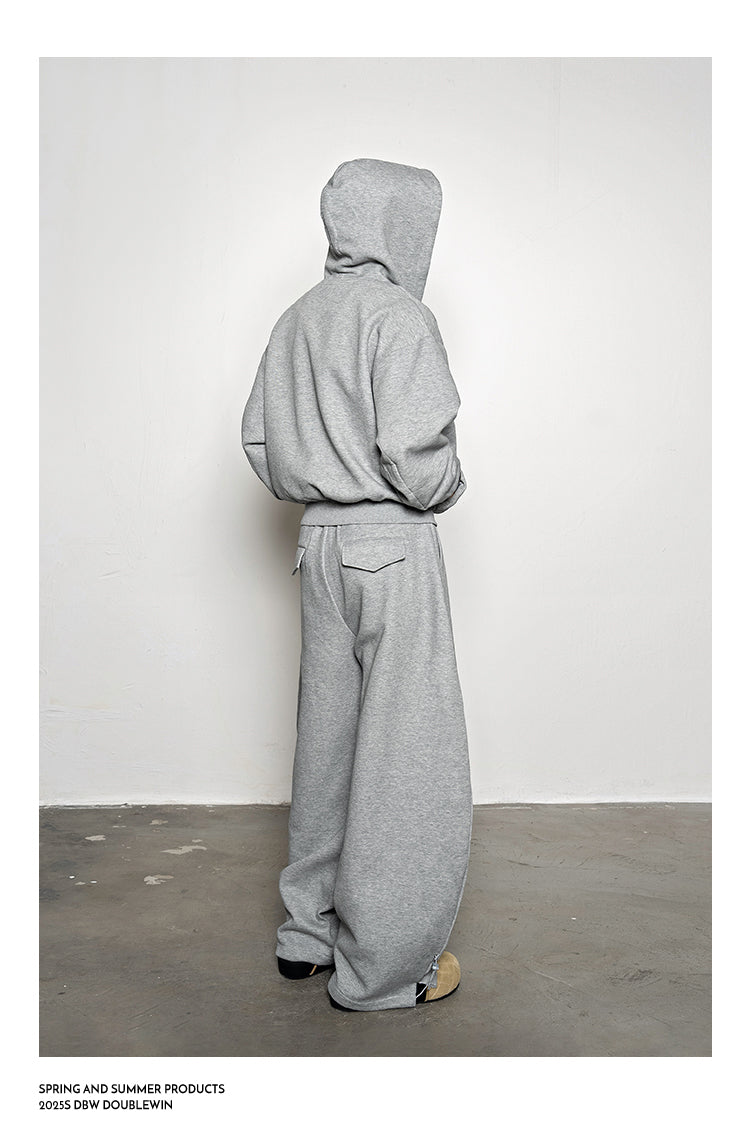 Short Hoodie Sweatshirt Set