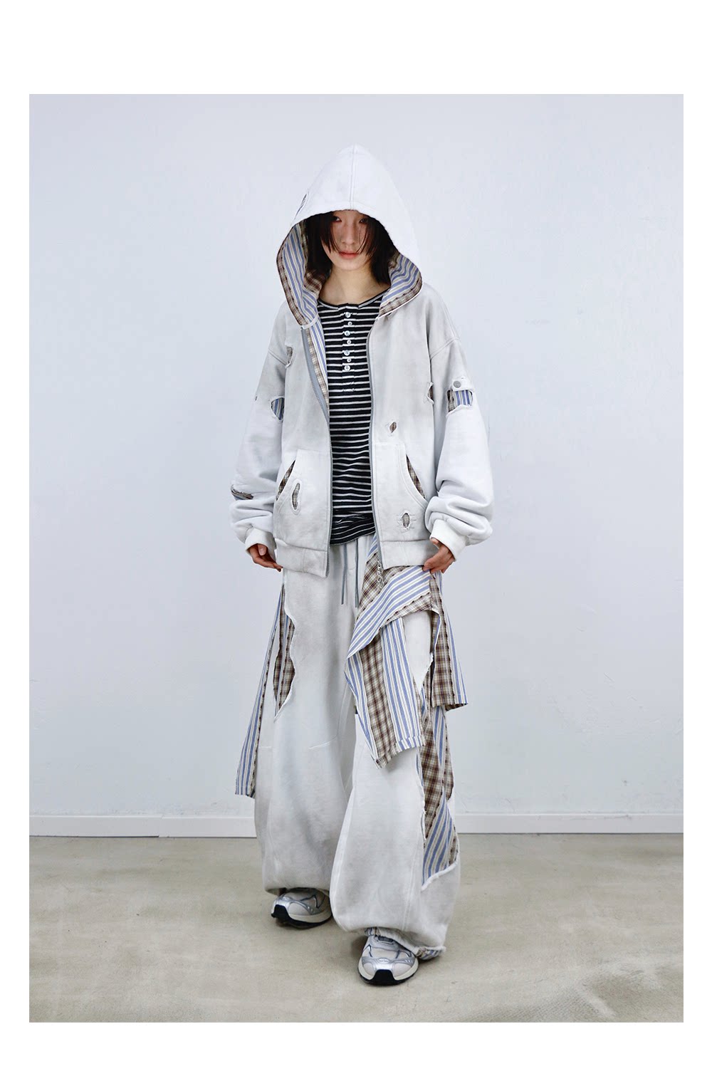 Striped Patchwork Sweatpants