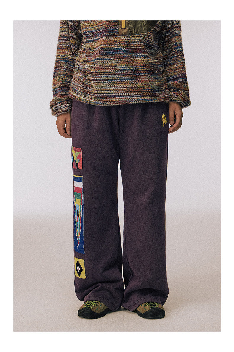 Beaded Flag Flare Sweatpants