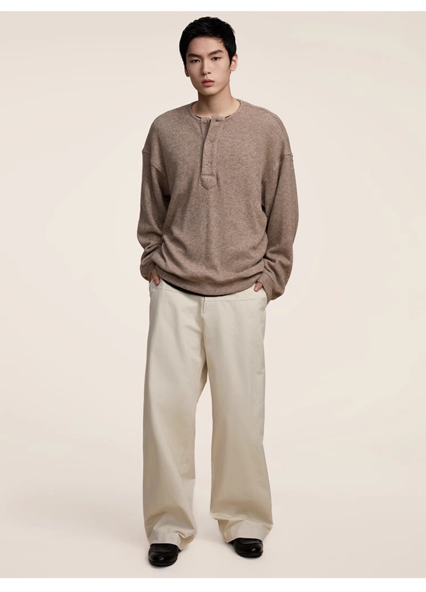 Basic loose-fitting casual pants