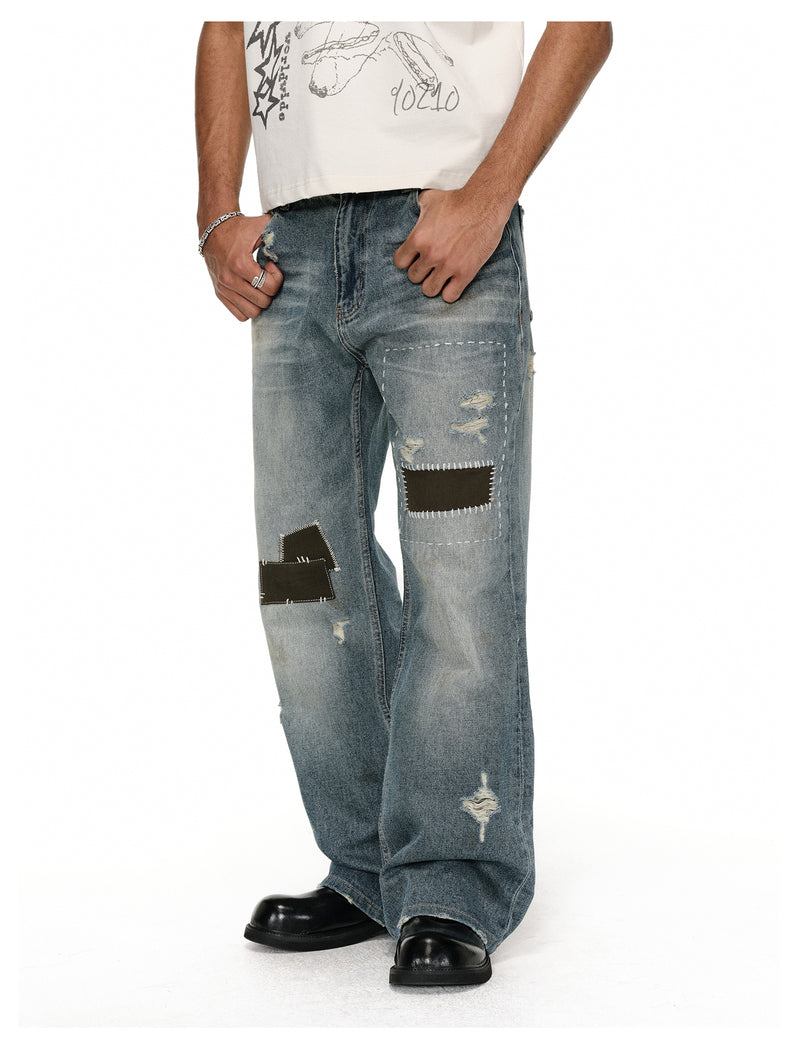 Retro Patch Jeans