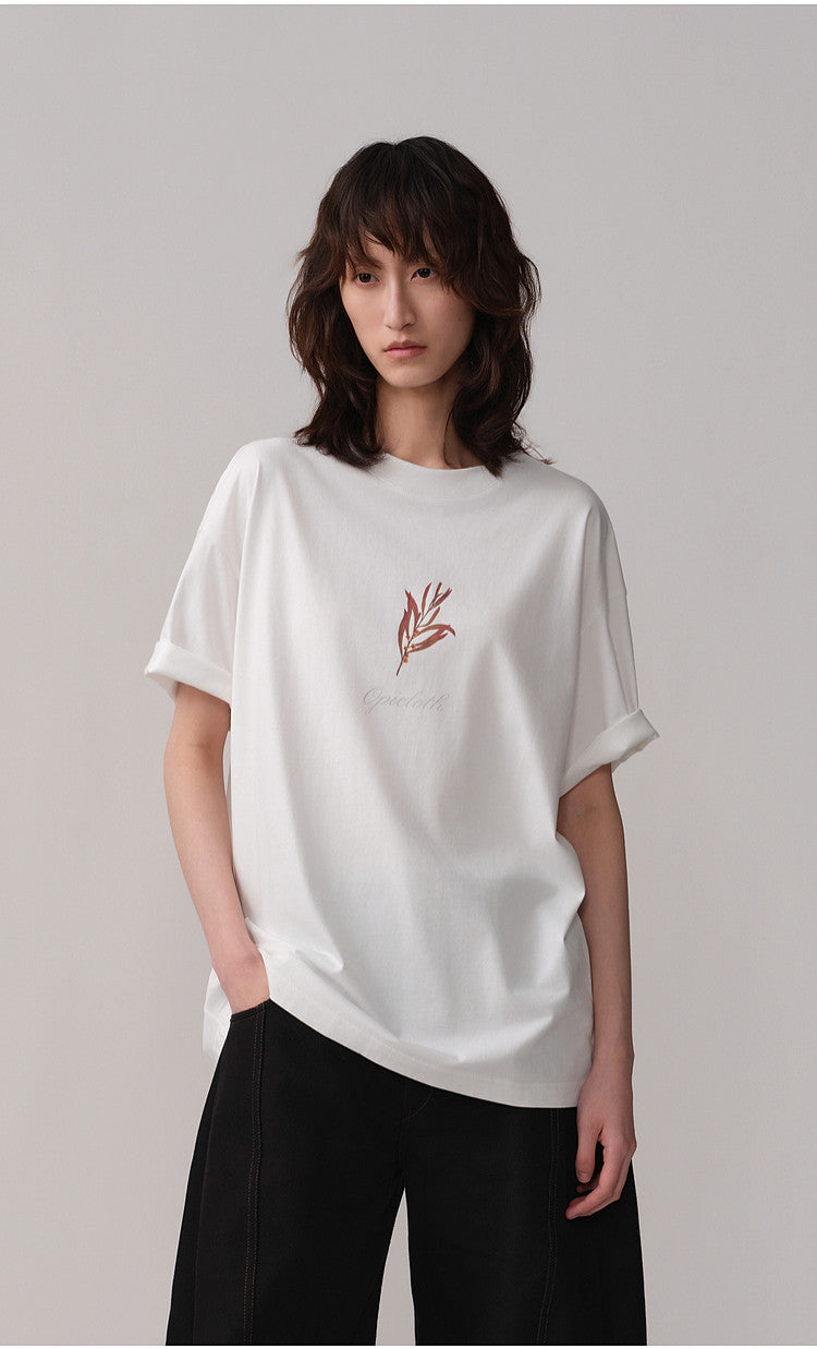 Round-Neck Drop-Shoulder T-Shirt