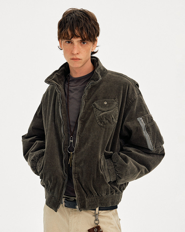 Stylish Corduroy Workwear Jacket