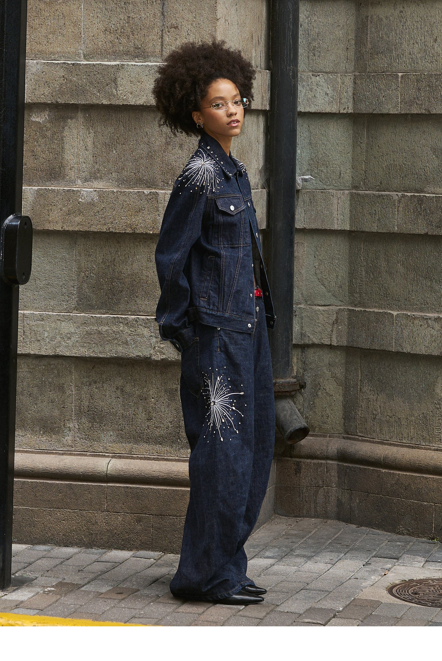Embroidered Original Denim Pants