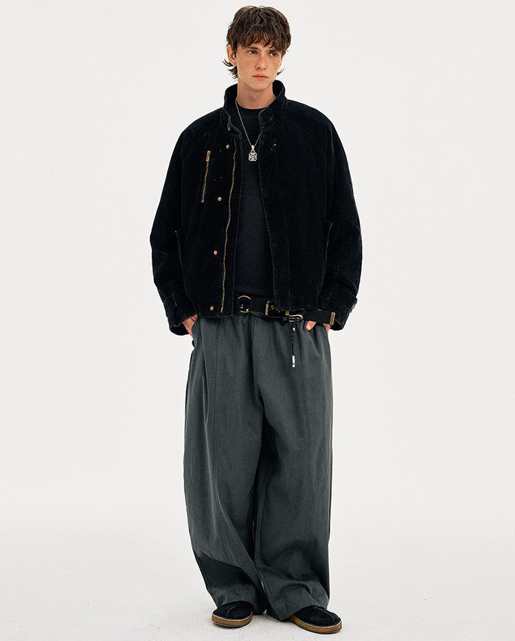 Stand Collar Corduroy Jacket