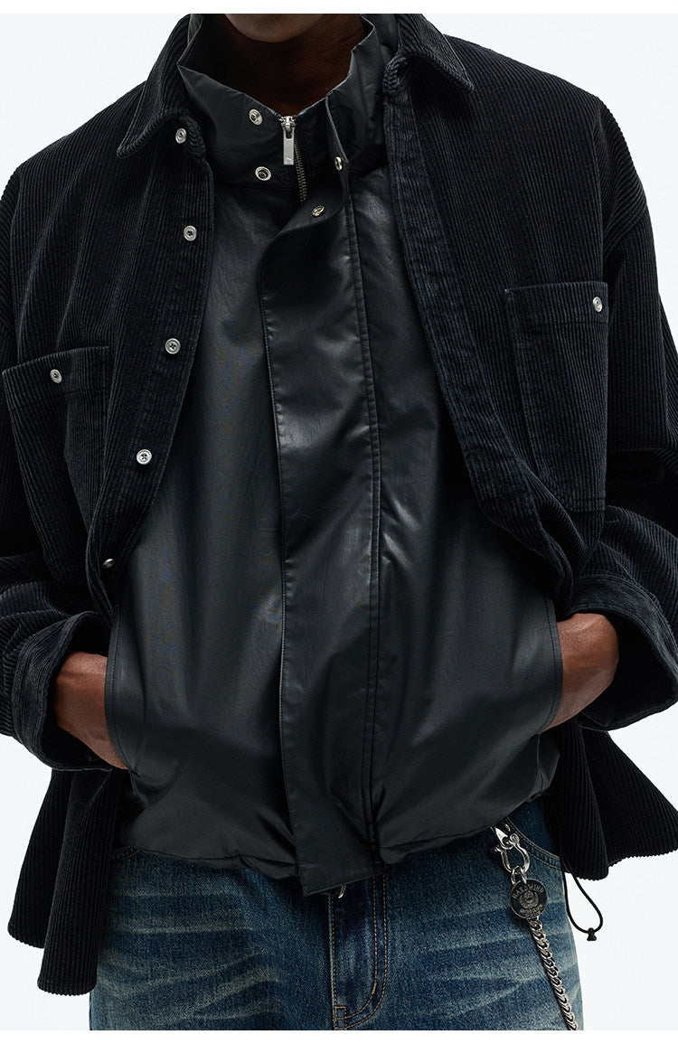 Large Pocket Square Neck Shirt