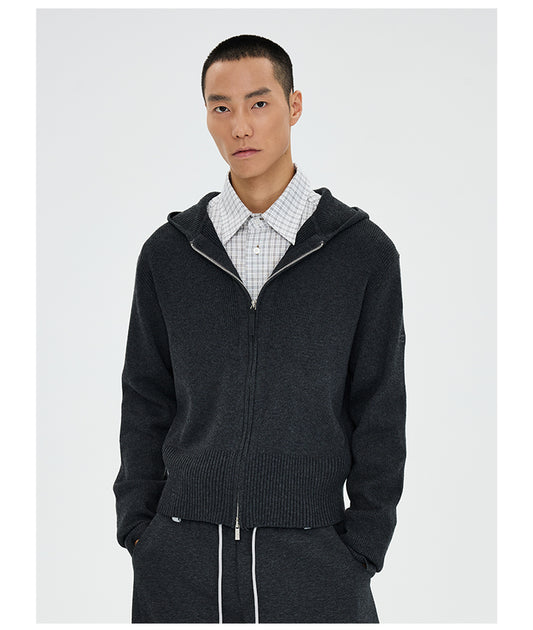 Hooded Cardigan with Hood