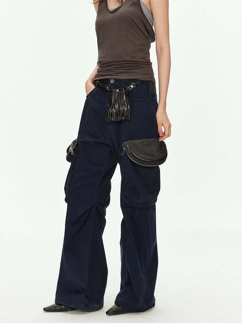 Casual Pants with Double Zippers