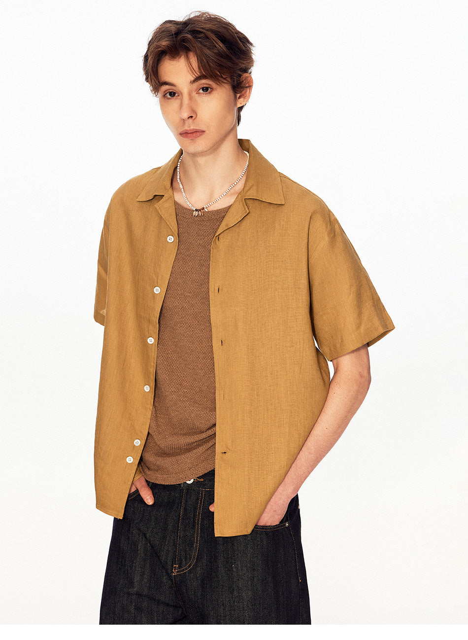 Seagull Collar Casual Shirt