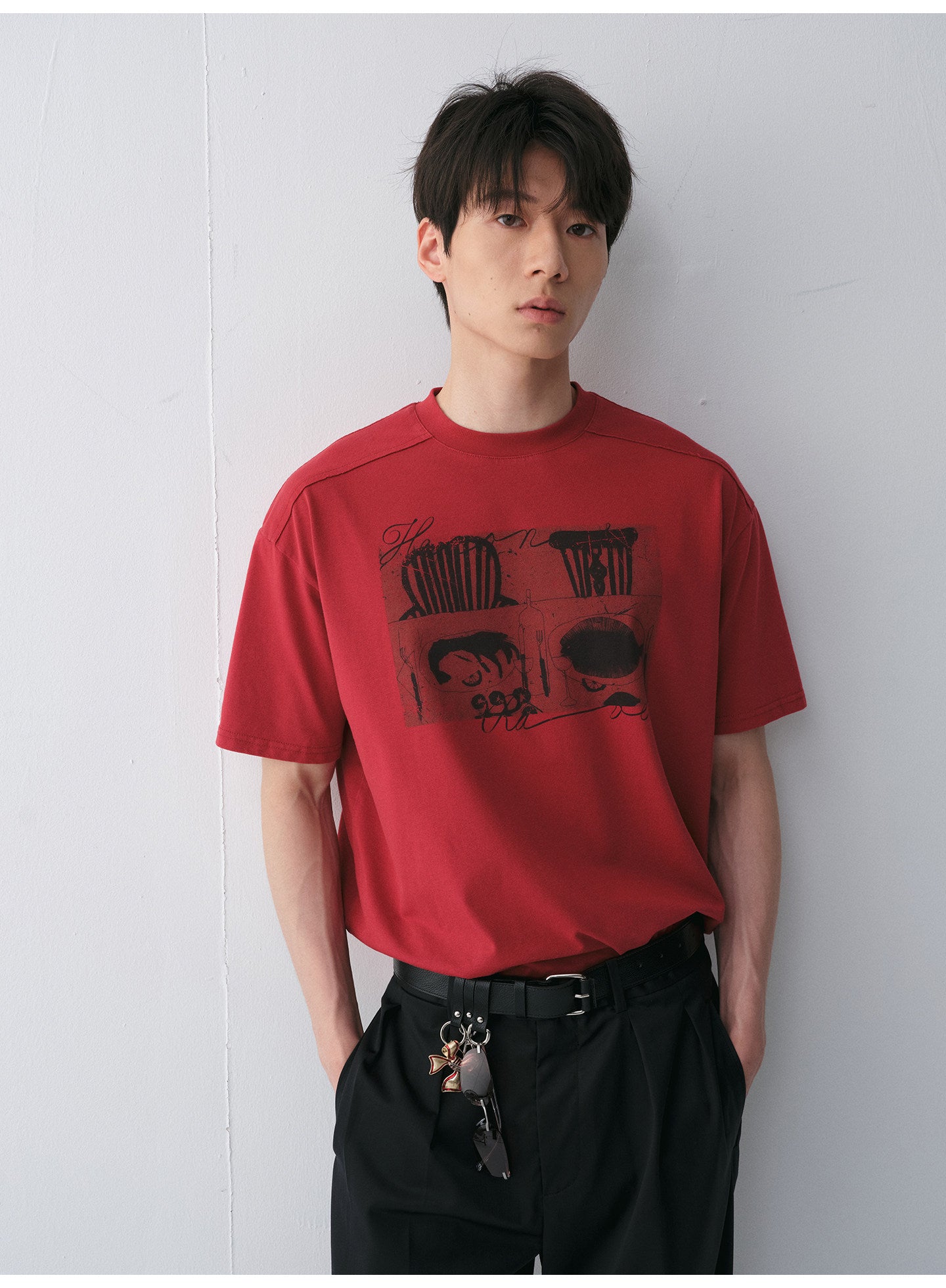 Distressed-Print T-Shirt