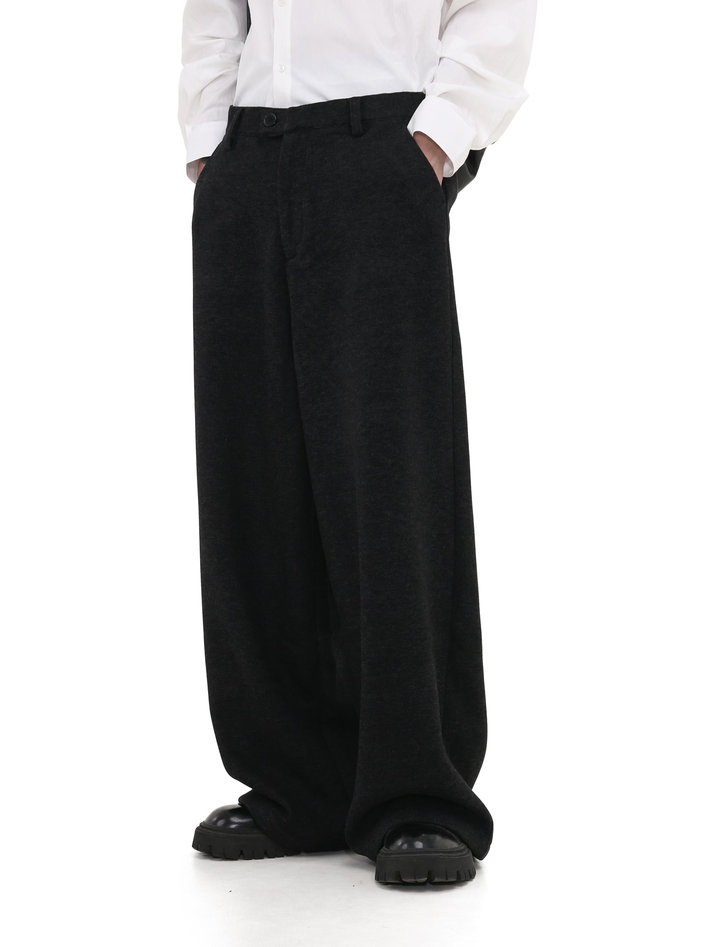 Elastic Waist Wide Leg Casual Pants