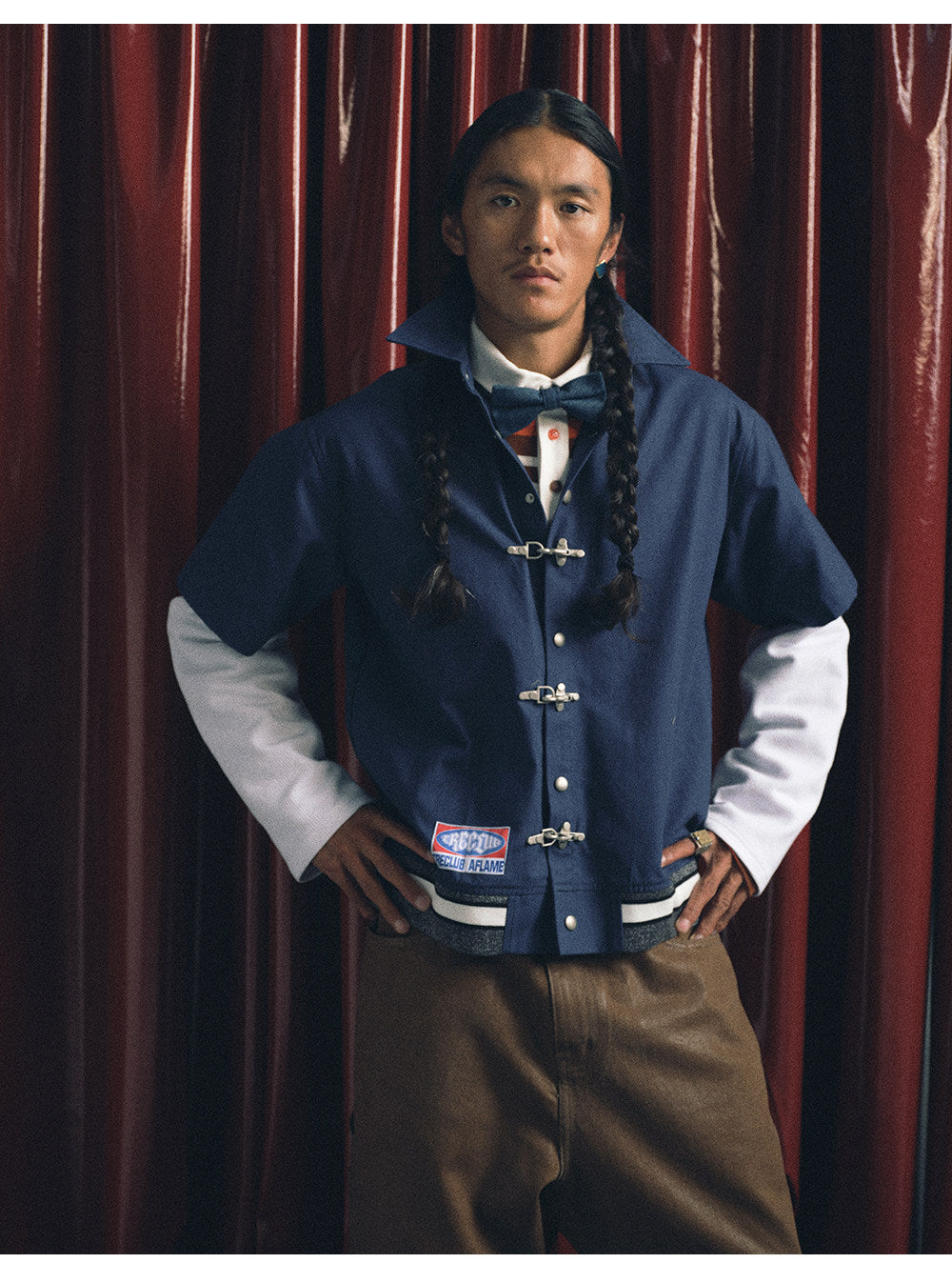 Faux Two-Piece Canvas Jacket