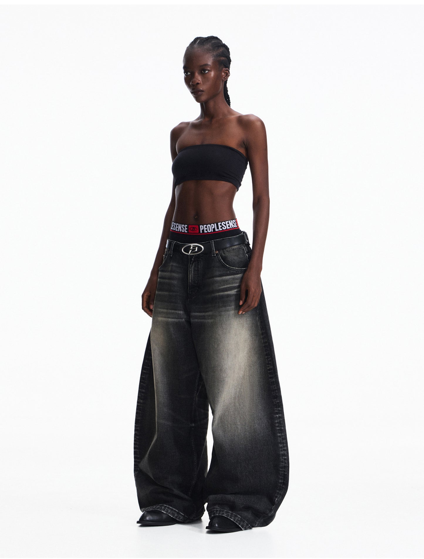 Distressed Finish Vintage Wash Jeans