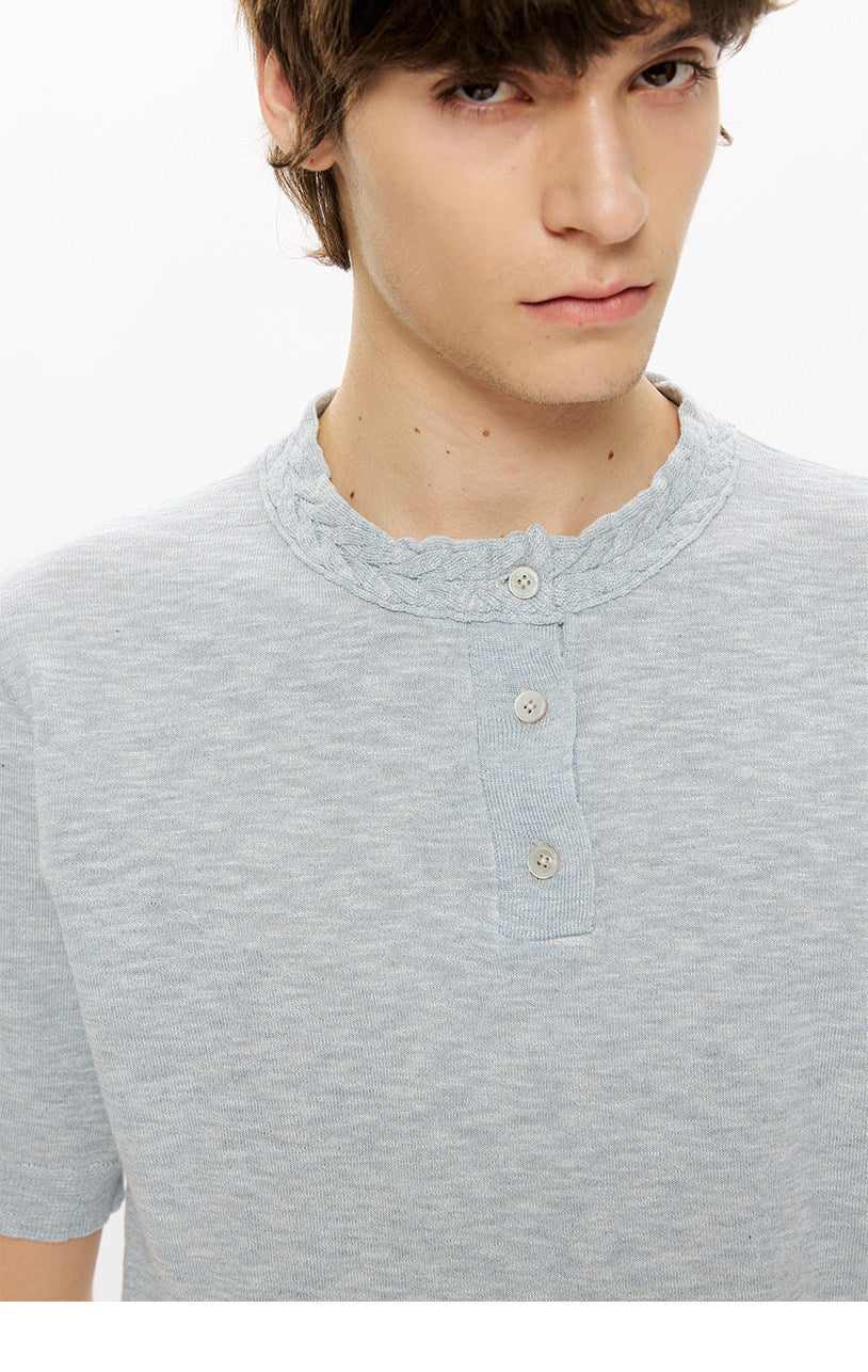Relaxed-Fit Knit Casual Shirt